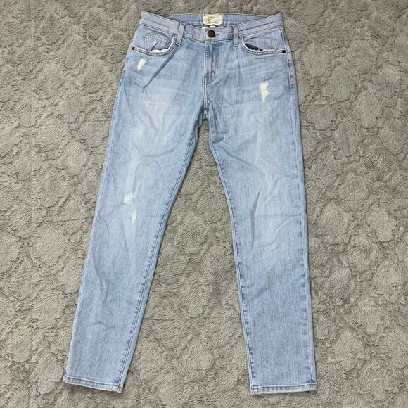 Current Elliott Straight Leg Light Wash Jeans - Picture 1 of 6